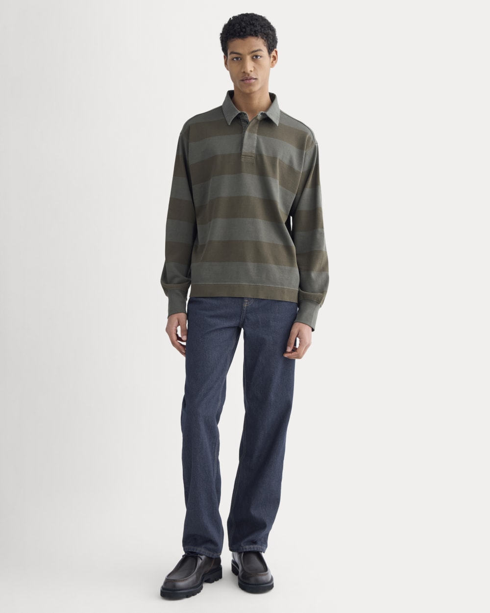 Vintage Rugby Pullover | Overdye Olive Night