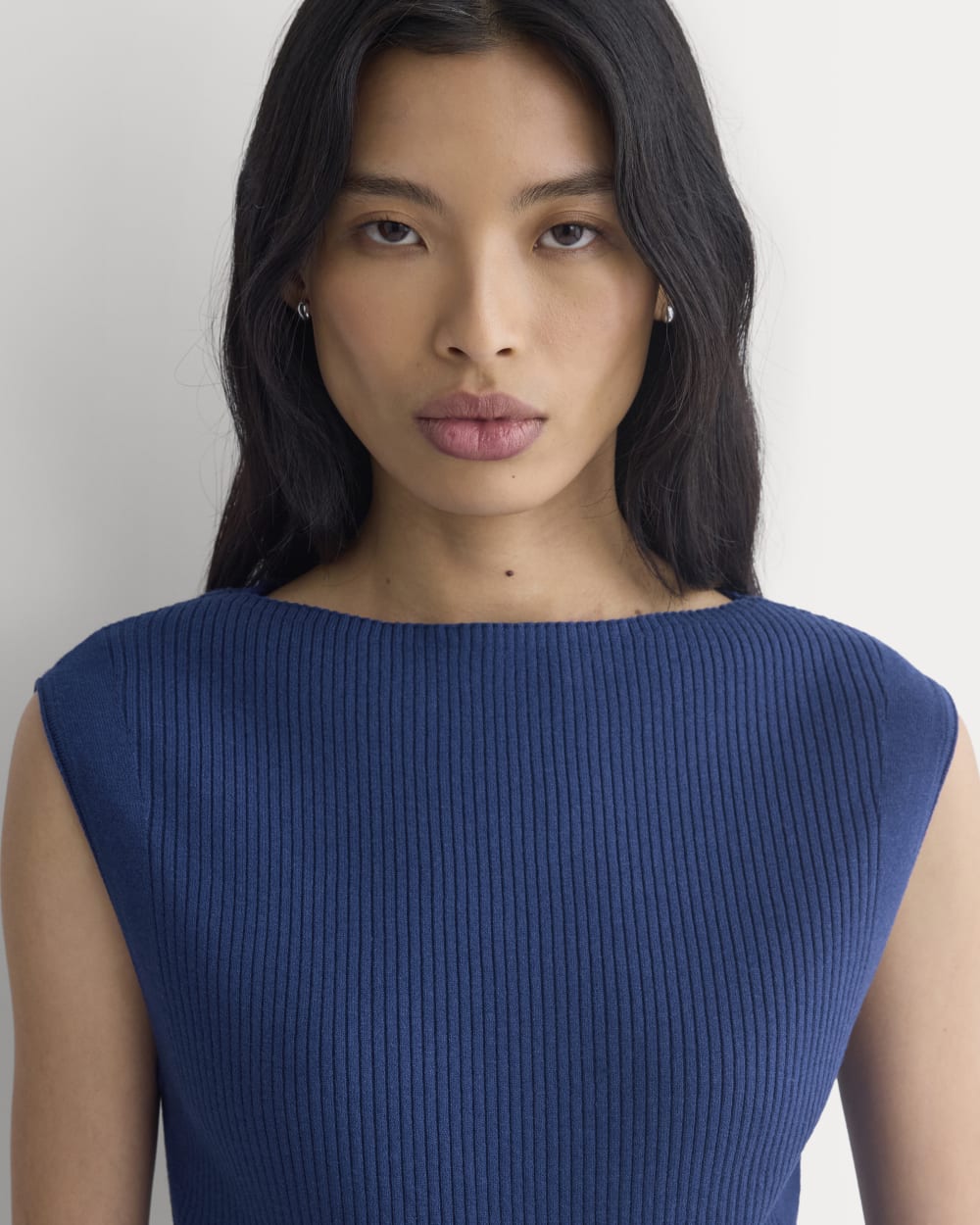 Boat-Neck Ribbed Knit | Estate Blue