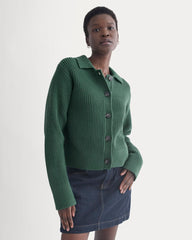 Shrunken Cardigan in Everyday Cotton | Hunter Green