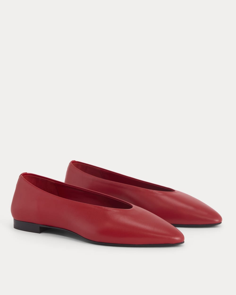 Made in Italy Almond-Toe Flat | Rosa Red