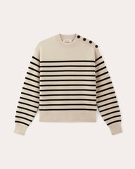 The Mariner Crew Sweater | Canvas / Black