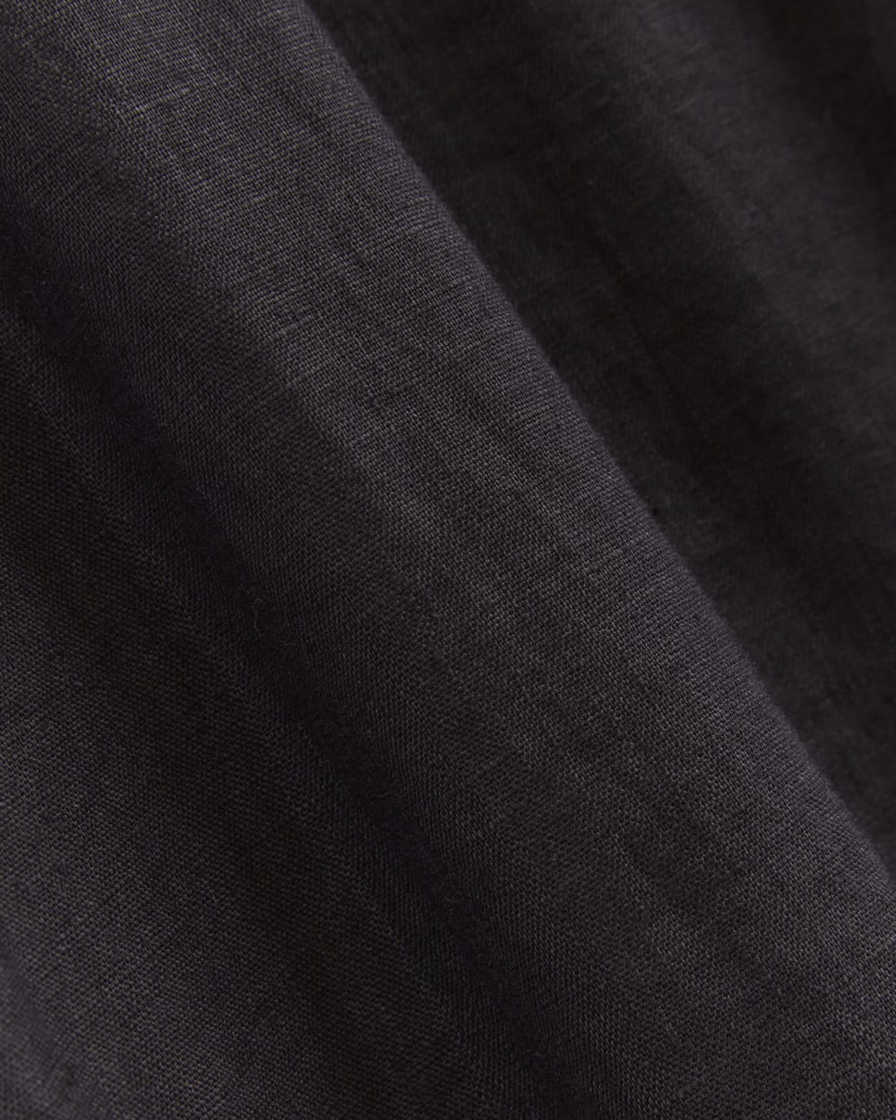 The Linen Oversized Puff-Sleeve Dress | Black