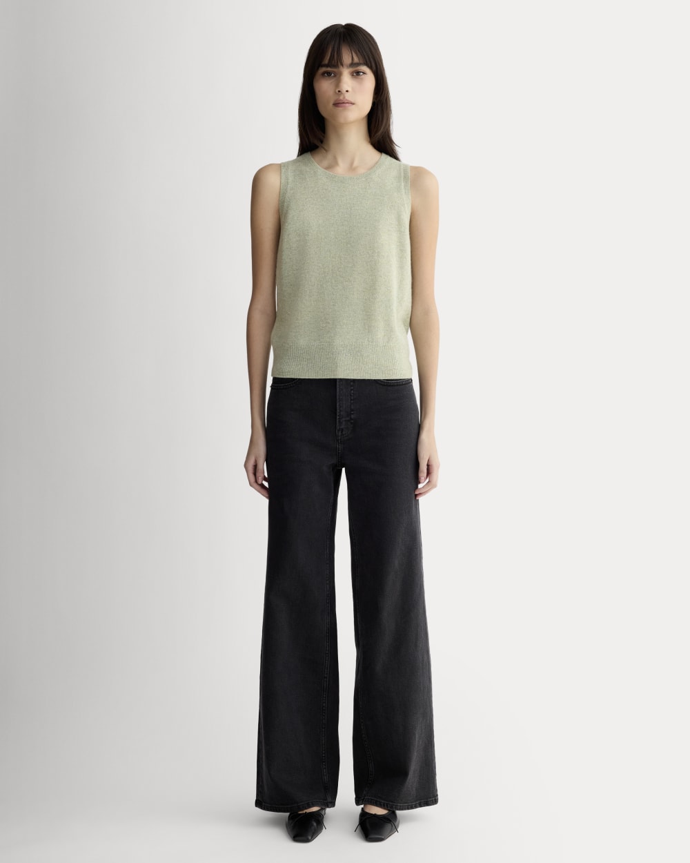 The Classic Tank in Cashmere | Light Heathered Moss