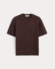 Textured Knit Tee | Coffee Bean