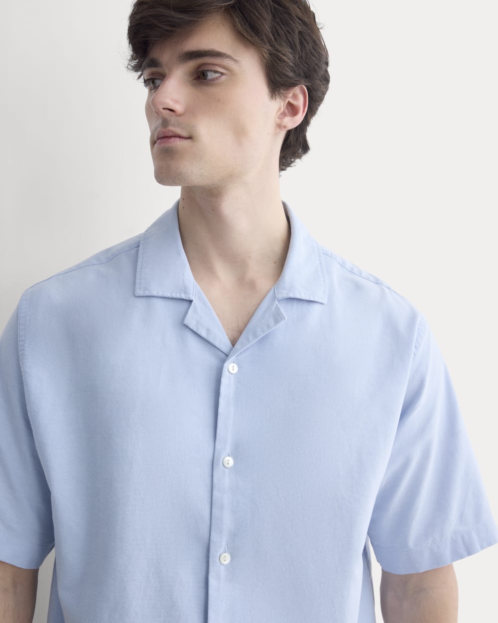 Cropped Resort Shirt | Light Blue