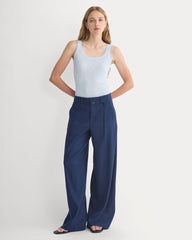 Lace-Trimmed Tank in Fine Linen | Skywriting