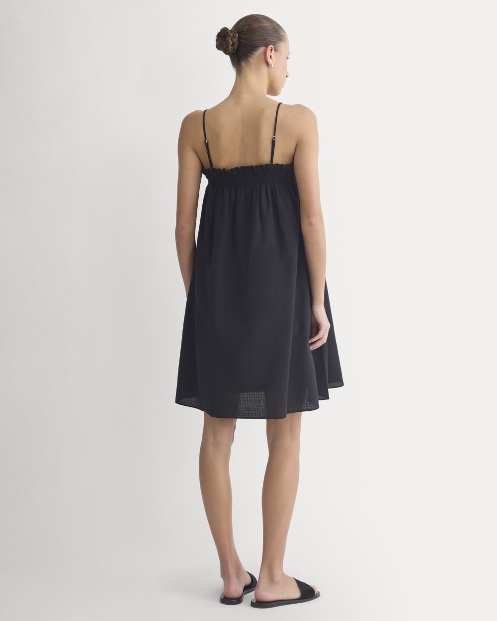 Gauze Smocked Dress | Black