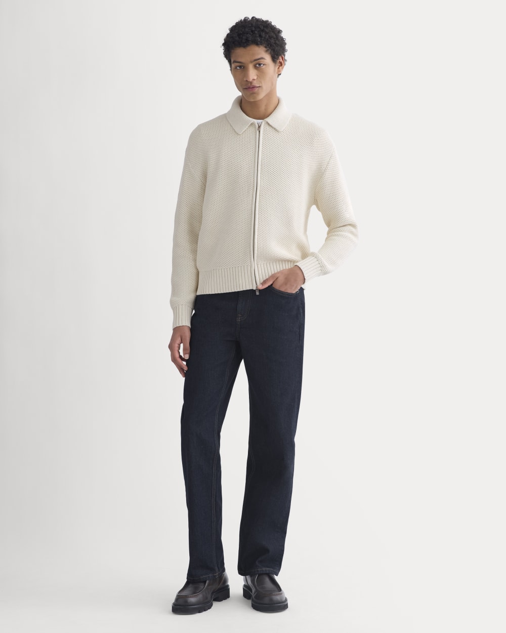 Honeycomb Sweater Jacket | Heathered Oat