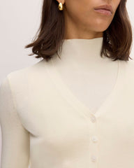 The Viscose Knit Cardigan | Beige
