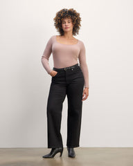 The Square Neck in Cashmere | Dusty Rose