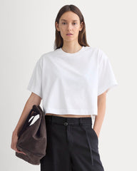 Forever Jersey Cropped Tee | White