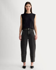 The Utility Barrel Jean | Washed Black | Regular