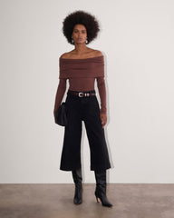 The Off-the-Shoulder Top in Butterluxe | Dark Mahogany