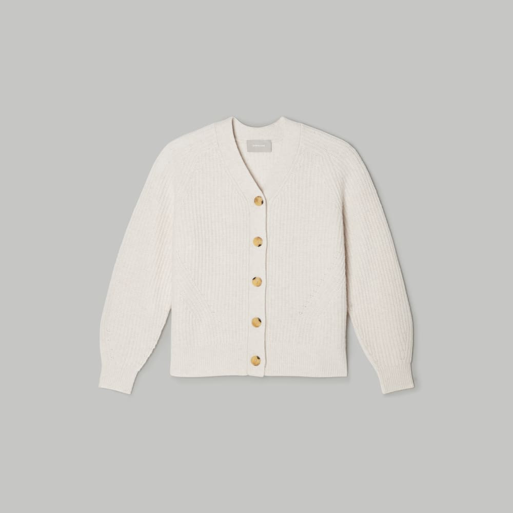 The Felted Merino Cardigan | Heathered Oat