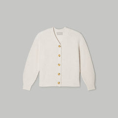 The Felted Merino Cardigan | Heathered Oat