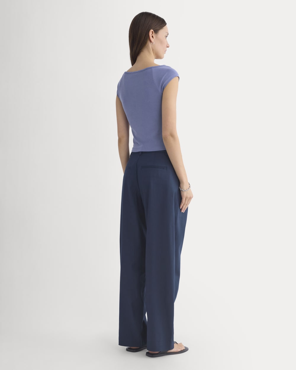 Boatneck Cap-Sleeve Top in Butterknit | Blue Dusk