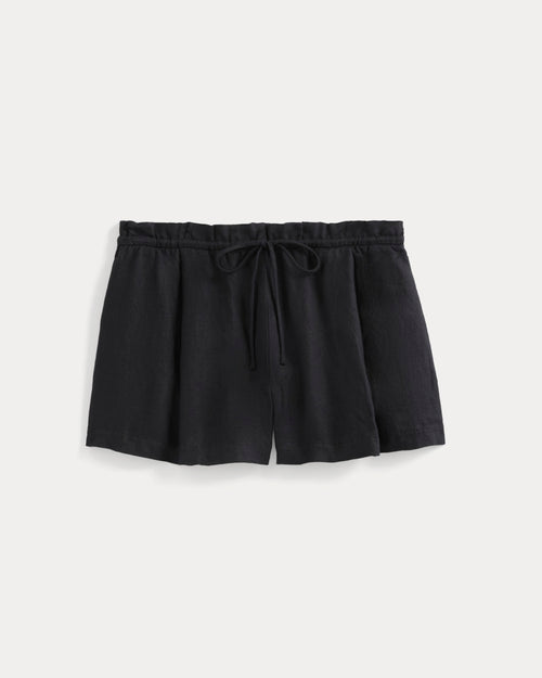 Flowy Short in Linen | Black