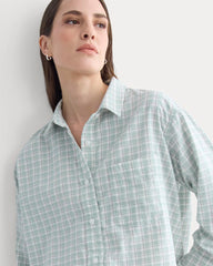 The Way-Short Shirt in Silky Cotton | Gray Mist