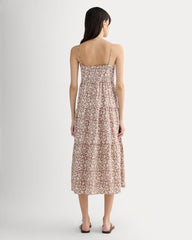 The Gauze Tiered Dress | Natural / Rose Dusk Floral
