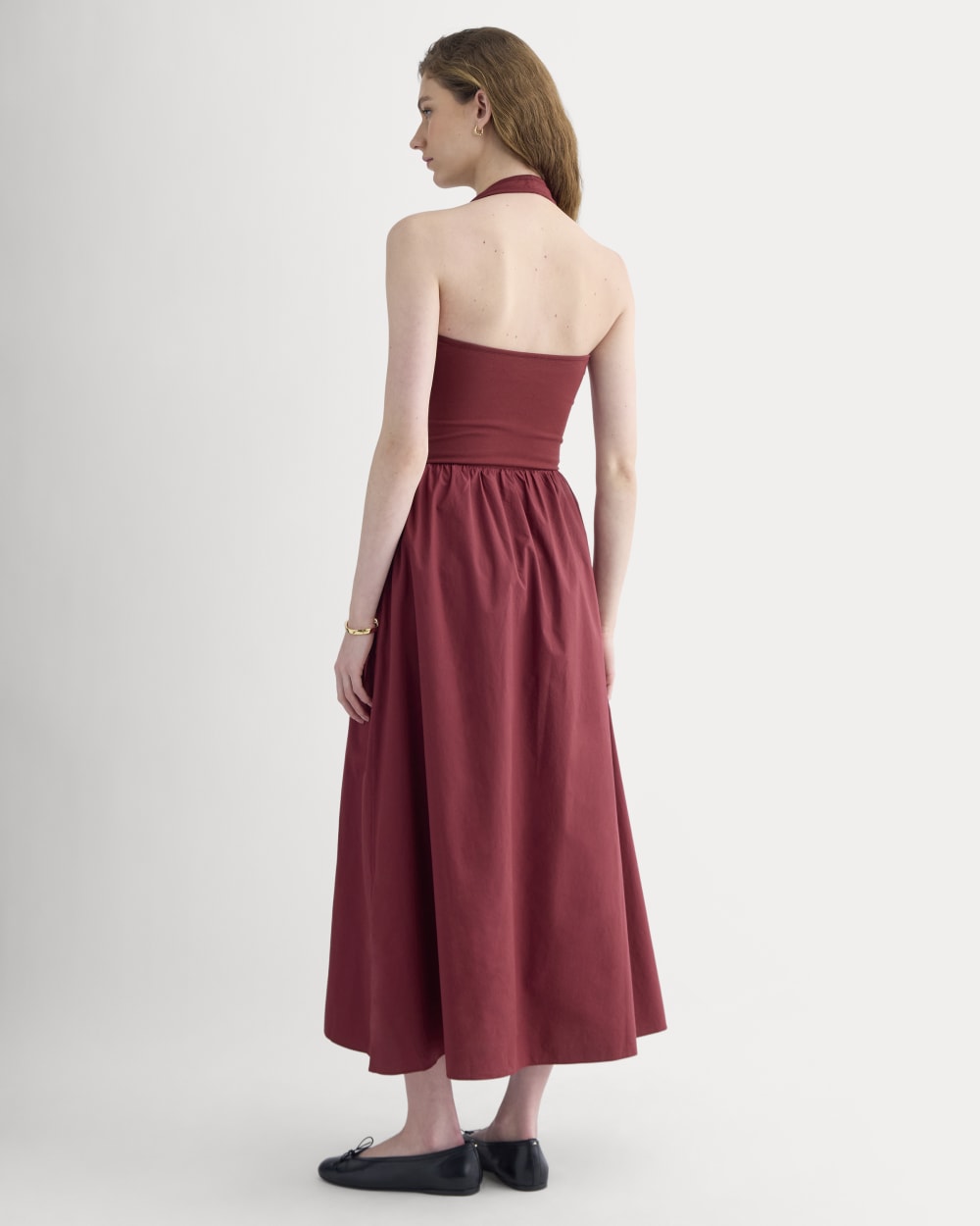 Halter Dress in Ultrasoft Cotton | Pomegranate