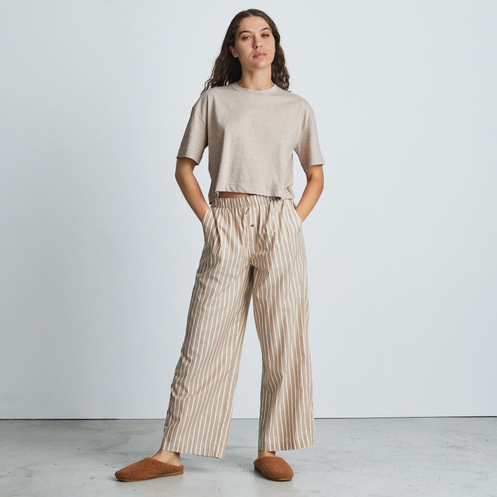 The Organic Cotton Cropped Tee | Heathered Burnt Sugar