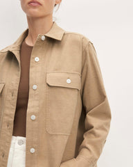 The Classic Cotton Flannel Shirt | Heathered Dark Khaki