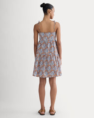 The Gauze Mini Tiered Dress | Soft Cobalt Floral