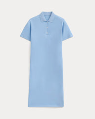 Pique Polo Short-Sleeve Dress | Open Air Blue