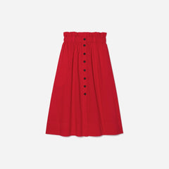 The Easy Button-Front Skirt | Goji Berry
