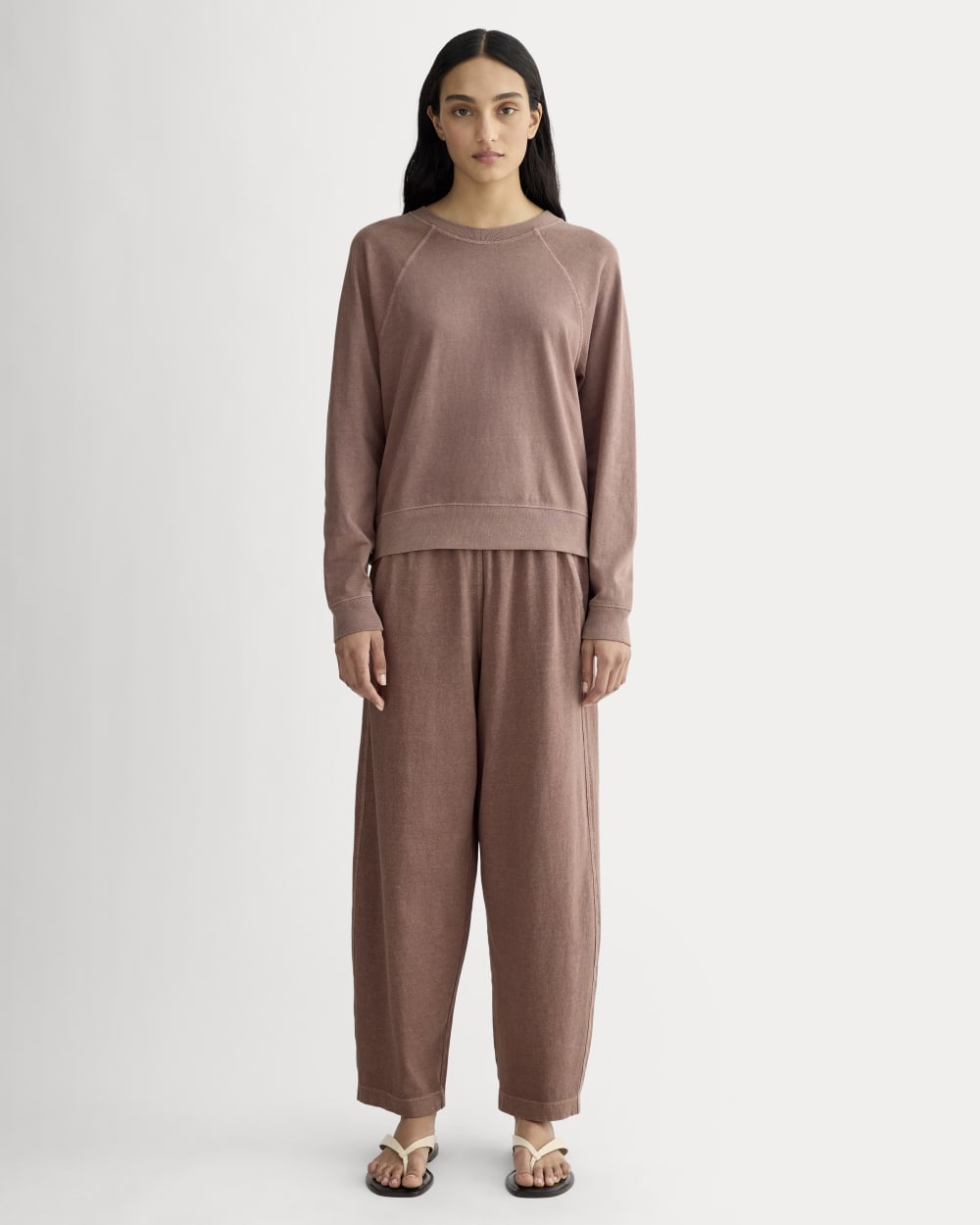 The Off-Duty Long-Sleeve Tee | Brown Garment Dye