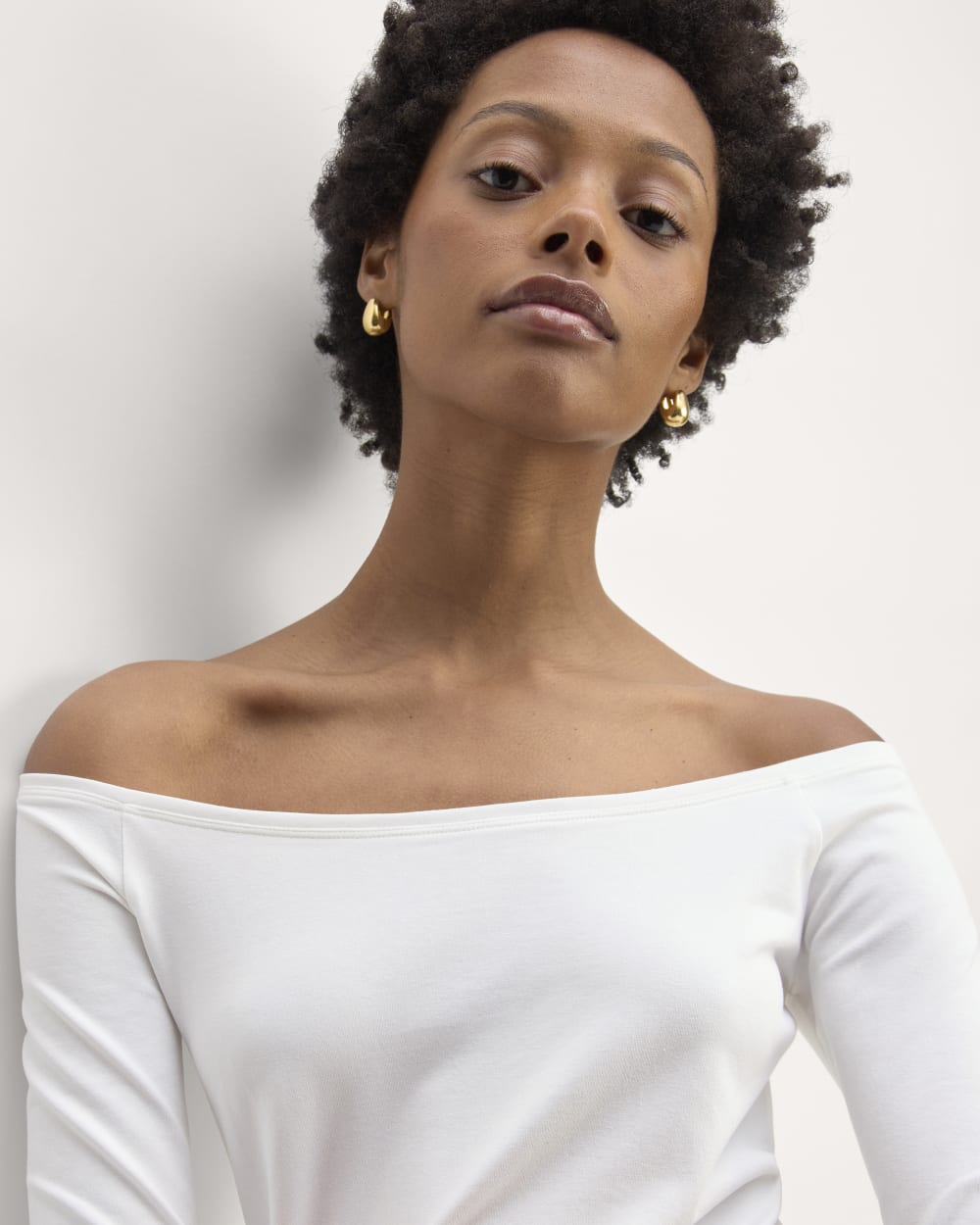 The Form Off-Shoulder Top | White