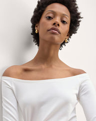 The Form Off-Shoulder Top | White