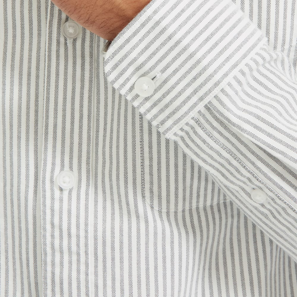 The Standard Fit Japanese Oxford Shirt | Uniform | White / Black Stripe | Standard