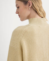 The Cocoon Henley in Wool Cashmere | Heather Light Camel