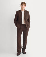 Soyeux Linen Linen Blazer | Dark Brown