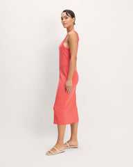 The '90s Rib Dress | Coral