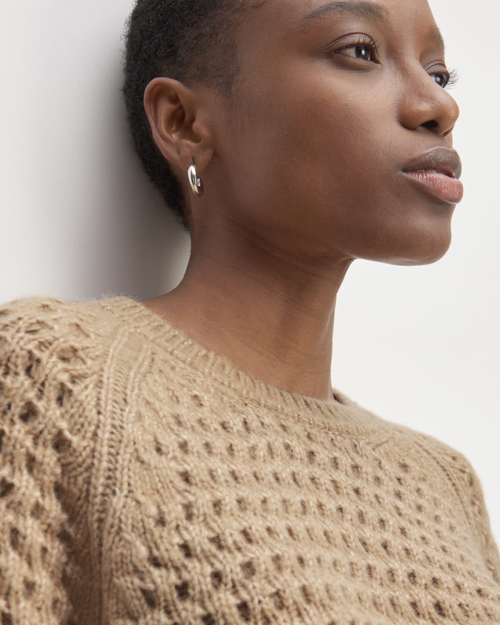 The Cloud Oversized Textured Crew | Tiger's Eye