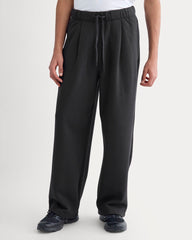 Luxe Fleece Pleated Sweatpant | Black