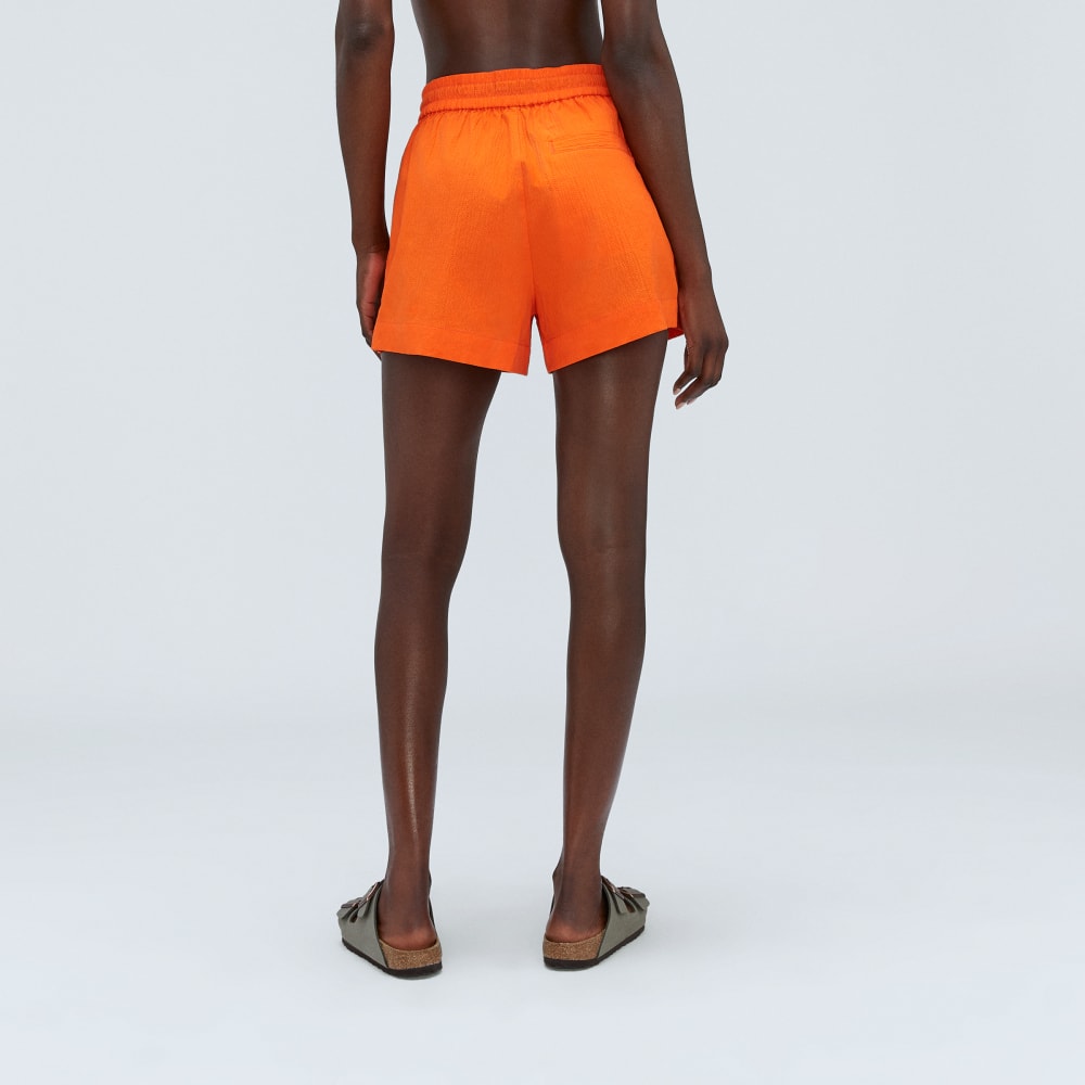 The Seersucker Boxer Short | Bright Orange