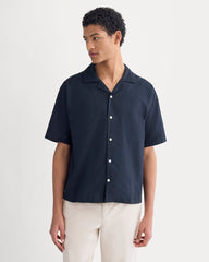 Cropped Resort Shirt | Navy