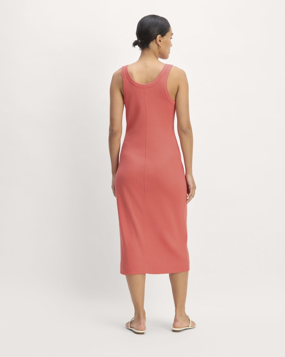 The '90s Rib Dress | Coral