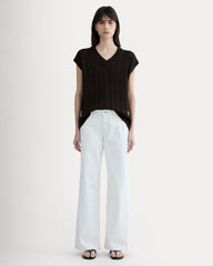 The Mesh Cable Vest in Everyday Cotton | Black