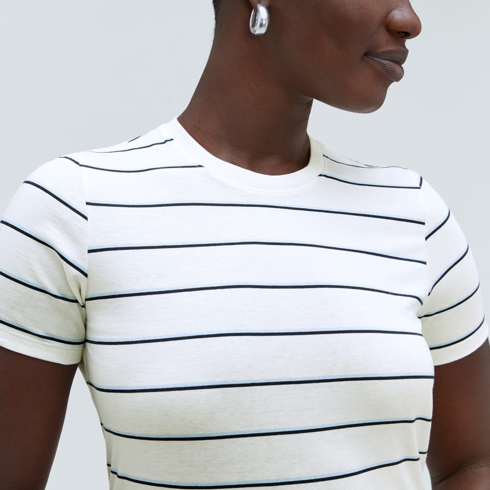 The Organic Cotton Crew Tee |  Navy / White