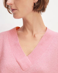 The Cozy-Stretch V-Neck Sweater | Pink Peony