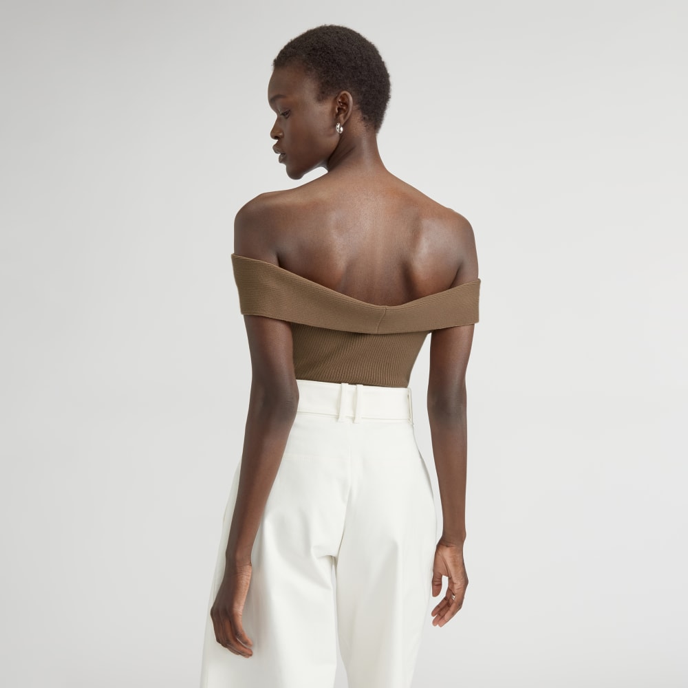 The Ribbed Cotton Off-The-Shoulder Top | Toasted Coconut