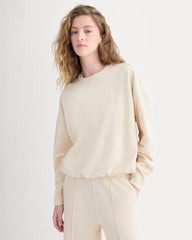 Lightweight Terry Bubble Sweatshirt | Parchment