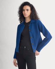 Shrunken Cardigan in Everyday Cotton | Estate Blue