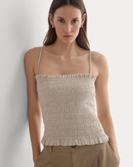 Gauze Smocked Cami | Birch