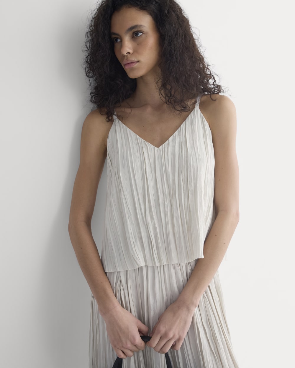 Crinkle Trapeze Tank | Birch