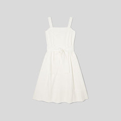 The Organic Cotton Herringbone Dress | Bone